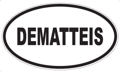 DEMATTEIS - Oval Sticker