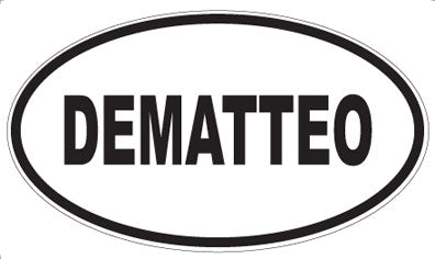 DEMATTEO - Oval Sticker