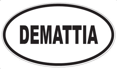 DEMATTIA - Oval Sticker