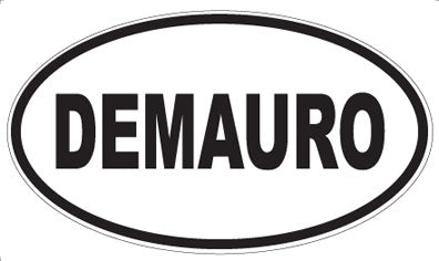DEMAURO - Oval Sticker