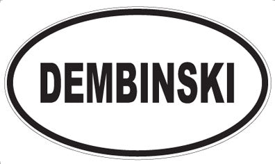 DEMBINSKI - Oval Sticker