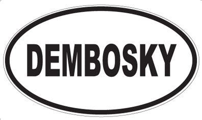 DEMBOSKY - Oval Sticker