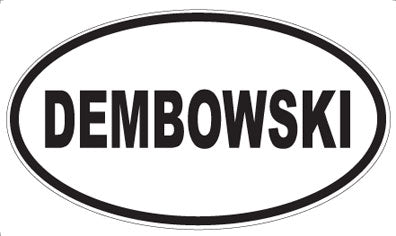 DEMBOWSKI - Oval Sticker