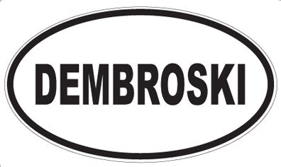 DEMBROSKI - Oval Sticker