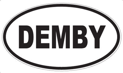 DEMBY - Oval Sticker
