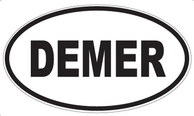 DEMER - Oval Sticker