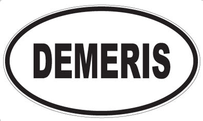 DEMERIS - Oval Sticker