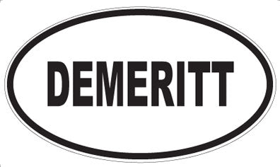 DEMERITT - Oval Sticker