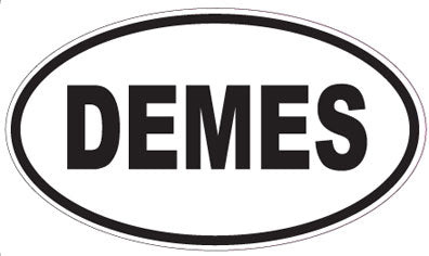 DEMES - Oval Sticker