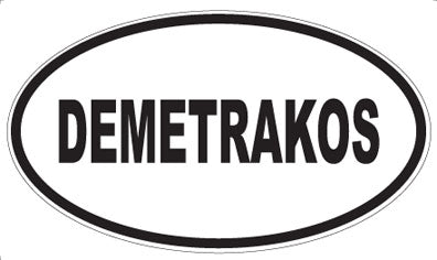 DEMETRAKOS - Oval Sticker