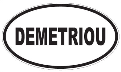 DEMETRIOU - Oval Sticker