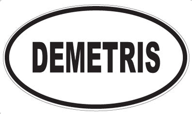 DEMETRIS - Oval Sticker
