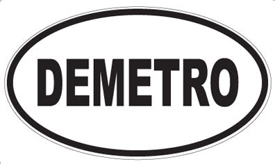 DEMETRO - Oval Sticker