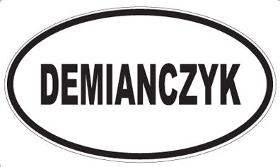 DEMIANCZYK - Oval Sticker
