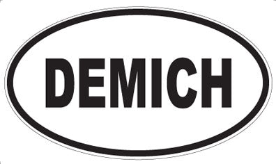 DEMICH - Oval Sticker