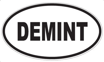 DEMINT - Oval Sticker