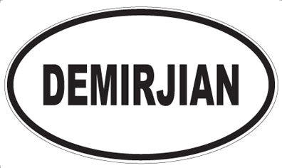DEMIRJIAN - Oval Sticker