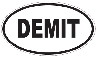 DEMIT - Oval Sticker