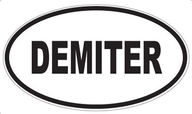 DEMITER - Oval Sticker