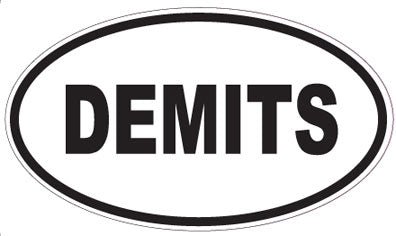 DEMITS - Oval Sticker