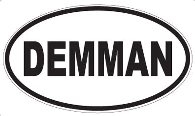 DEMMAN - Oval Sticker