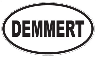 DEMMERT - Oval Sticker