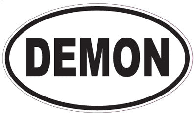 DEMON - Oval Sticker