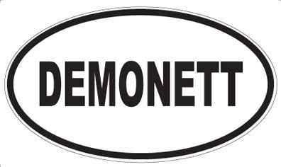 DEMONETT - Oval Sticker
