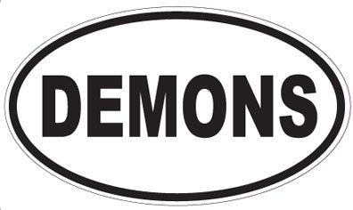 DEMONS - Oval Sticker
