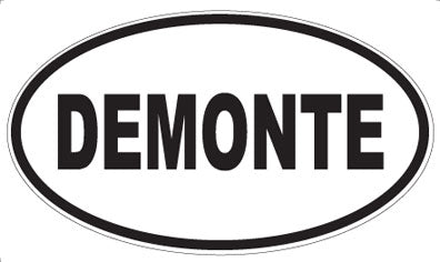 DEMONTE - Oval Sticker