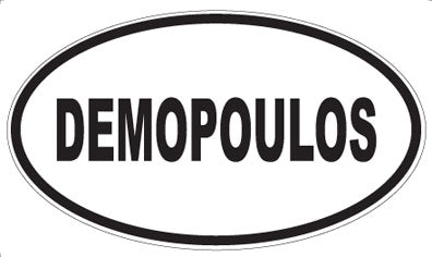 DEMOPOULOS - Oval Sticker