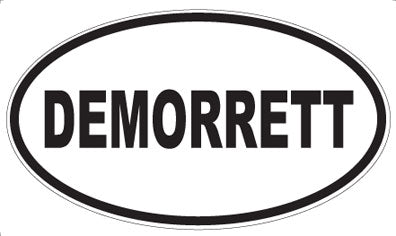 DEMORRETT - Oval Sticker