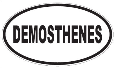 DEMOSTHENES - Oval Sticker