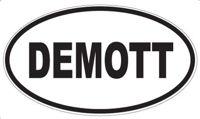 DEMOTT - Oval Sticker