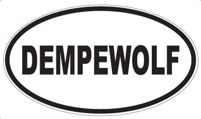DEMPEWOLF - Oval Sticker
