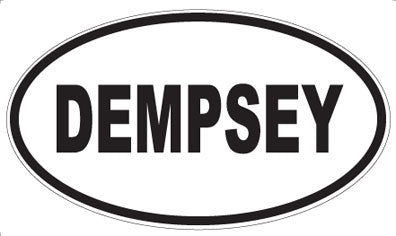 DEMPSEY - Oval Sticker