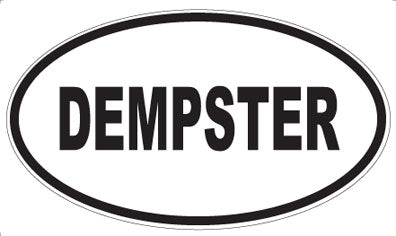 DEMPSTER - Oval Sticker