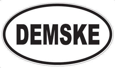 DEMSKE - Oval Sticker