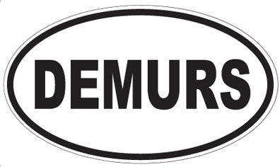 DEMURS - Oval Sticker