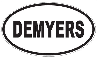 DEMYERS - Oval Sticker