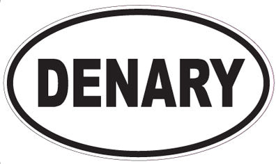 DENARY - Oval Sticker