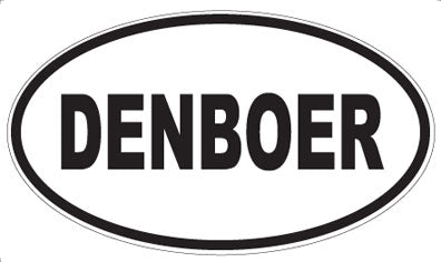 DENBOER - Oval Sticker
