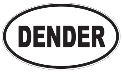 DENDER - Oval Sticker