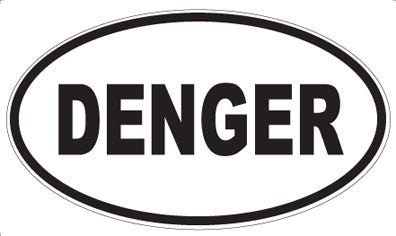 DENGER - Oval Sticker