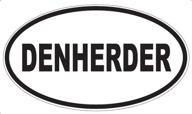 DENHERDER - Oval Sticker