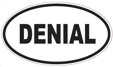 DENIAL - Oval Sticker