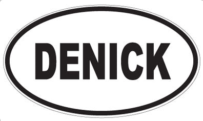 DENICK - Oval Sticker