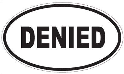 DENIED - Oval Sticker