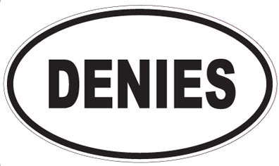 DENIES - Oval Sticker