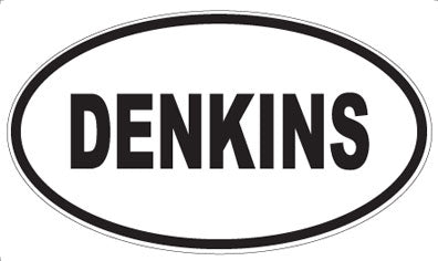 DENKINS - Oval Sticker